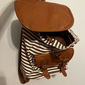 Striped Brown Bag